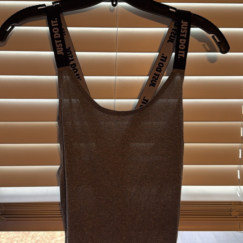 Nike Grey Tank with Black "JUST DO IT." Straps